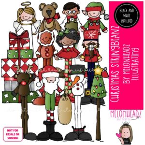 Christmas Stringbeanz clip art, Santa clip art, Nutcracker clip art COMBO PACK