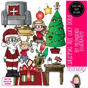 Christmas Tree clip art, Lucy Doris clip art COMBO PACK