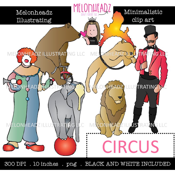 Circus clip art, Minimal Style Mini