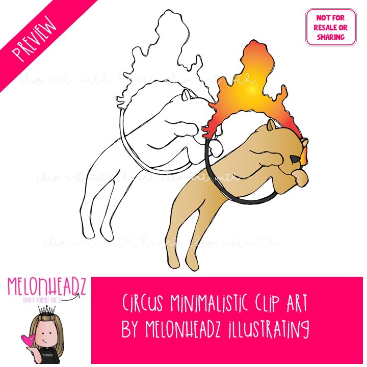 Circus clip art, Minimal Style Mini - Image 2