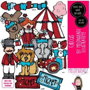 Circus clip art, Big Top, ringmaster, clown COMBO PACK