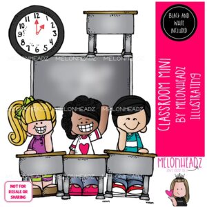 Classroom clip art, School clip art, Desk clip art Mini