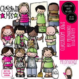 Classroom Jobs clip art, school, kidlettes COMBO PACK