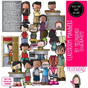 Classroom Manners clip art, etiquette, rules COMBO PACK