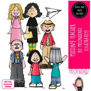 Missing Teacher clip art, literature, book companion Mini
