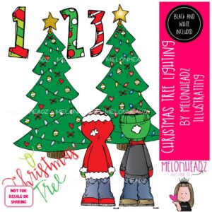 Christmas Tree Lighting clip art Mini