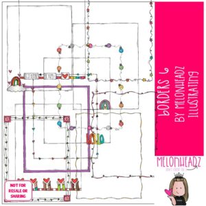 Borders clip art 6, frames, blank COLORED Version