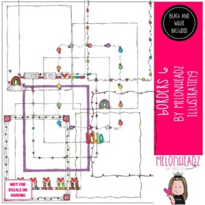Borders clip art 6, frames, blank COMBO PACK