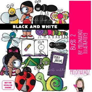 Bugs 2 clip art, insect, grasshopper BLACK AND WHITE