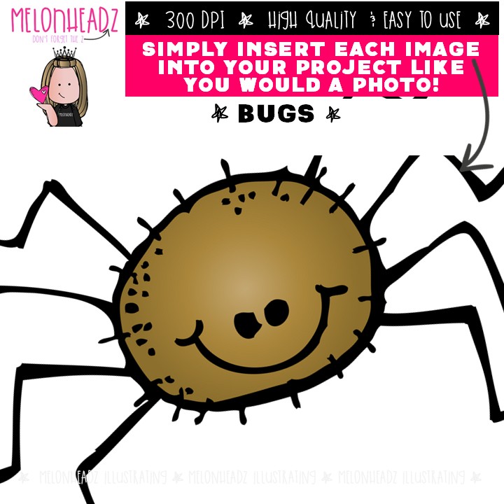 Bugs clip art, insect, butterfly COMBO PACK - Image 3