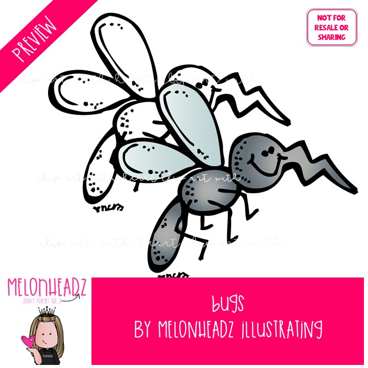 Bugs clip art, insect, butterfly COMBO PACK - Image 2