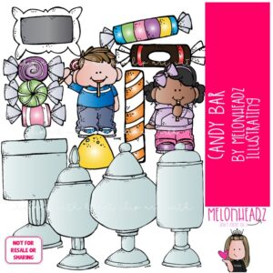 Candy Bar clip art, jar, Lil Bitz COLORED Version