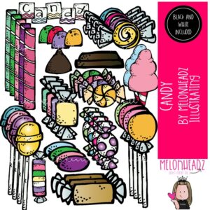 Candy clip art, treat, cotton candy COMBO PACK