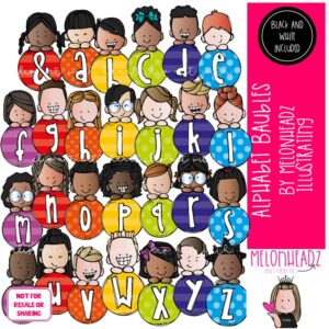 Alphabet Baubles clip art, Letters clip art COMBO PACK