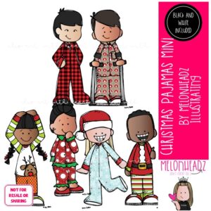 Christmas Pajamas clip art, Kidlettes clip art Mini