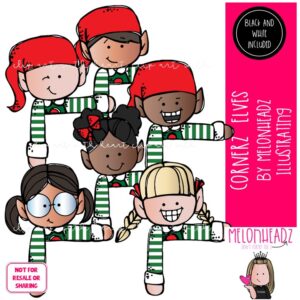 Cornerz clip art, Elves clip art, Christmas clip art Mini