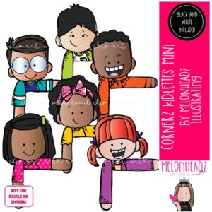 Cornerz clip art, kidlettes, toppers Mini