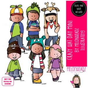 Crazy Hat Day clip art, School Spirit clip art Mini
