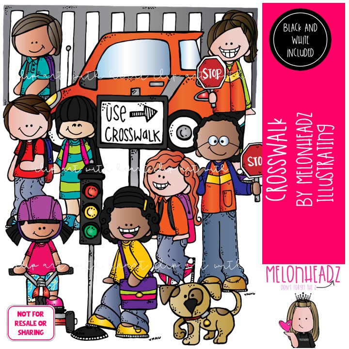 Crosswalk clip art, Safety clip art, After School clip art COMBO PACK