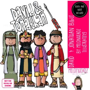 David and Jonathan clip art, Bible Mini