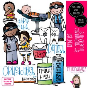 Dentist clip art, dental assistant, hygiene, career COMBO PACK