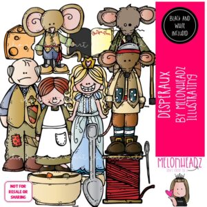 Desperaux clip art Literature clip art Mouse clip art Book Companion clip art COMBO PACK
