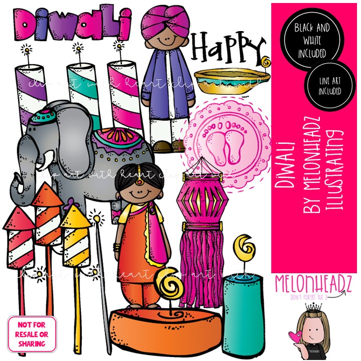 Diwali clip art, Deepavali clip art COMBO PACK