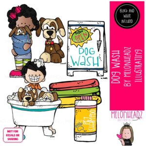 Dog Wash clip art, bath, pet, Career Mini
