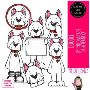 Doodle clip art, dog Mini