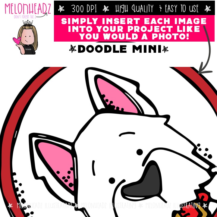 Doodle clip art, dog Mini - Image 3