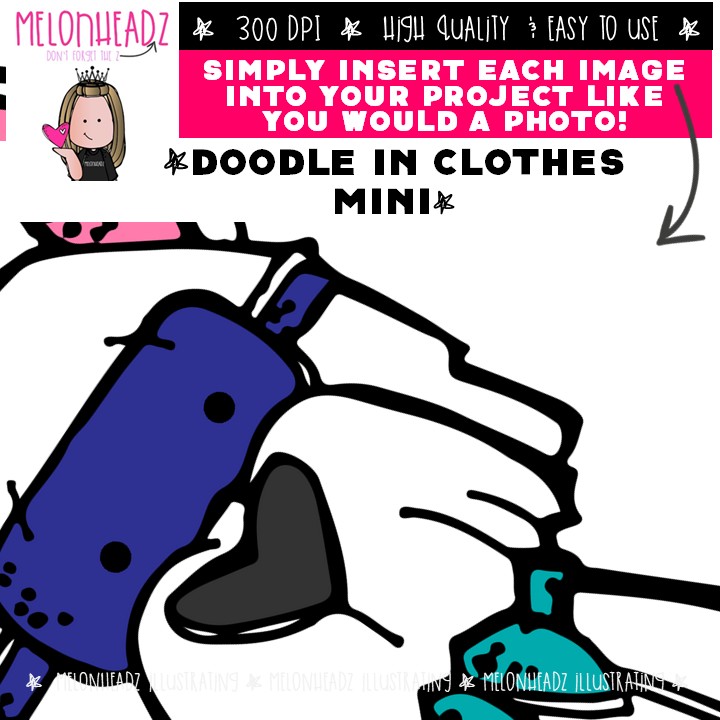 Doodle in clothes clip art, dog Mini - Image 3