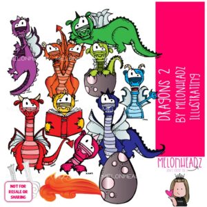 Dragons 2 clip art, leviathan, fantasy COLORED Version