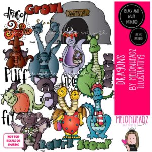Dragons clip art, cave, leviathan COMBO PACK