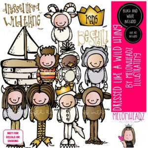 Dressed like a Wild Thing clip art, literature, book companion COMBO PACK