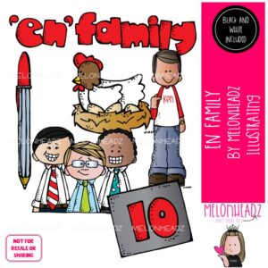 EN Family clip art, Word Family Mini