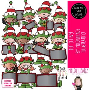 Elf Elfing clip art, Christmas clip art COMBO PACK