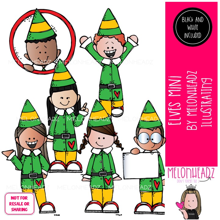 Elves clip art, Christmas clip art Mini