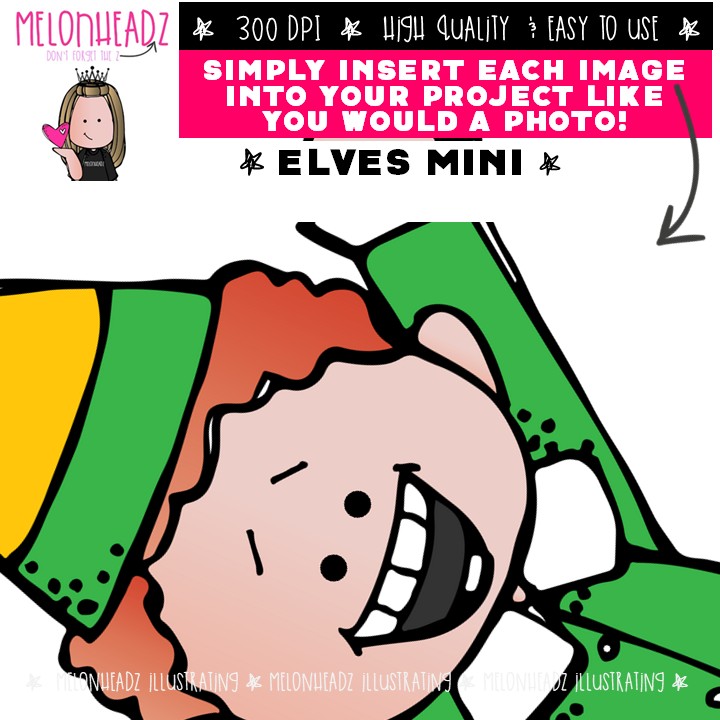 Elves clip art, Christmas clip art Mini - Image 3