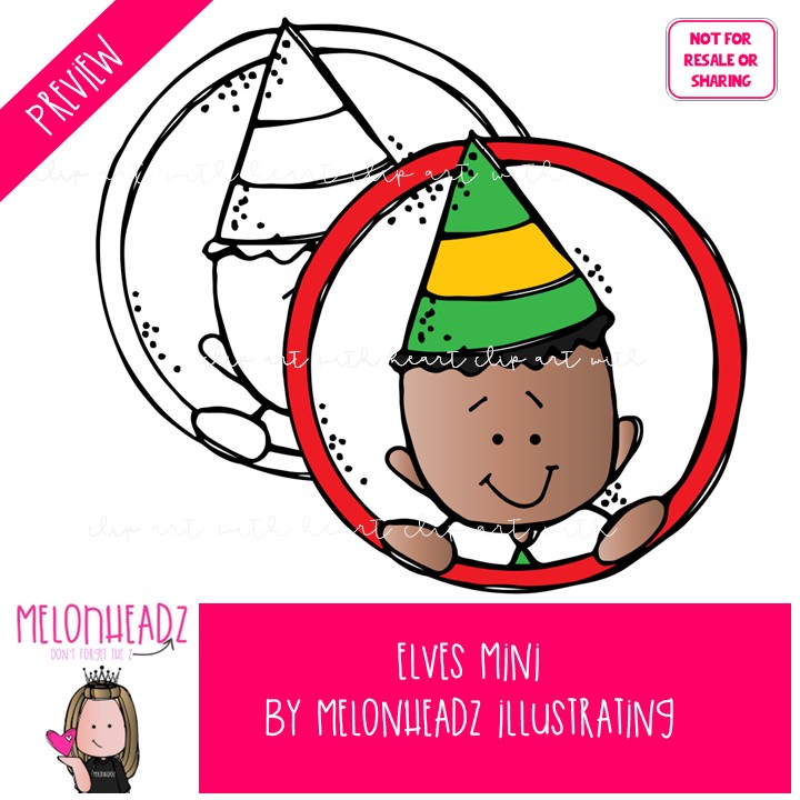 Elves clip art, Christmas clip art Mini - Image 2