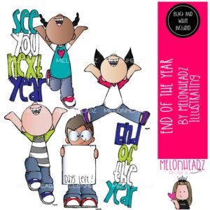 End of Year clip art Last Day of School clip art Summer clip art Mini