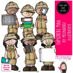 Explorers clip art, school, safari Mini