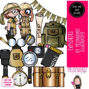 Explorers clip art, safari, adventurer COMBO PACK