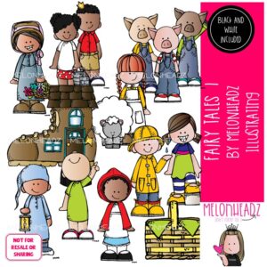 Fairy Tale clip art Set 1, Nursery Rhyme clip art, Literature clip art COLORED Version