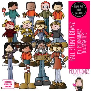 Fall clip art, String Beanz, scarecrow COMBO PACK