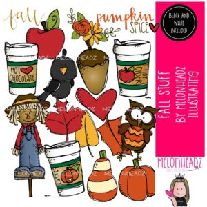 Fall Stuff clip art, leaves, pumpkin COMBO PACK