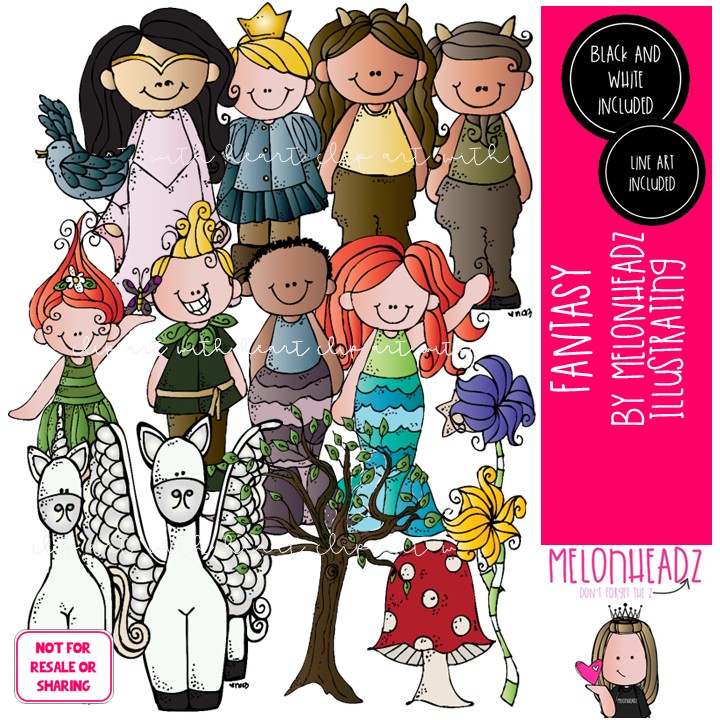 Fantasy clip art, myth, creatures COMBO PACK