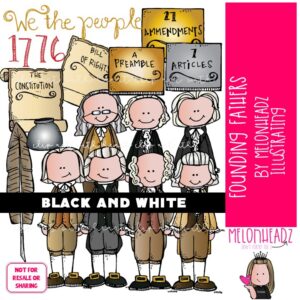 Founding Fathers clip art, Historical Figure, constitution BLACK AND WHITE
