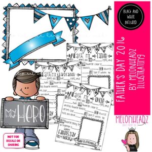 Father's Day clip art / printable Dad's Day clip art 2016 COMBO PACK