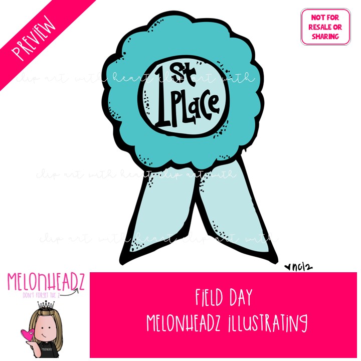 Field Day clip art, play, outdoors COLORED Version - Image 2