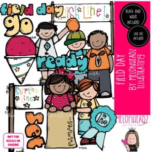 Field Day clip art, play, outdoors COMBO PACK